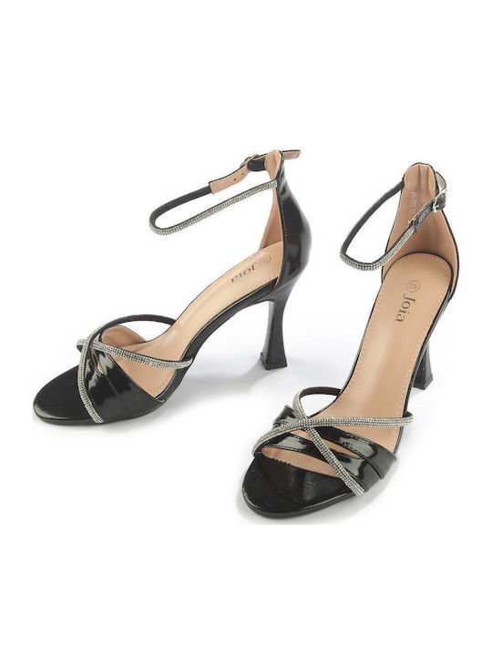 Sandalen mit Strass Schwarz