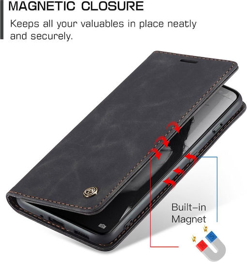 Oneplus 11 Caseme 013 Multifunktionale Horizontal Flip Leder Handytasche Schwarz