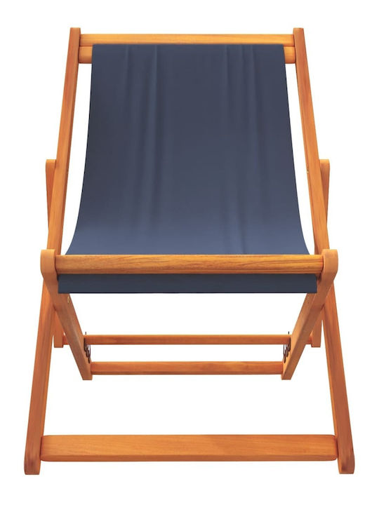 Сезлонг с Син Плат 2бр 60x112x81см