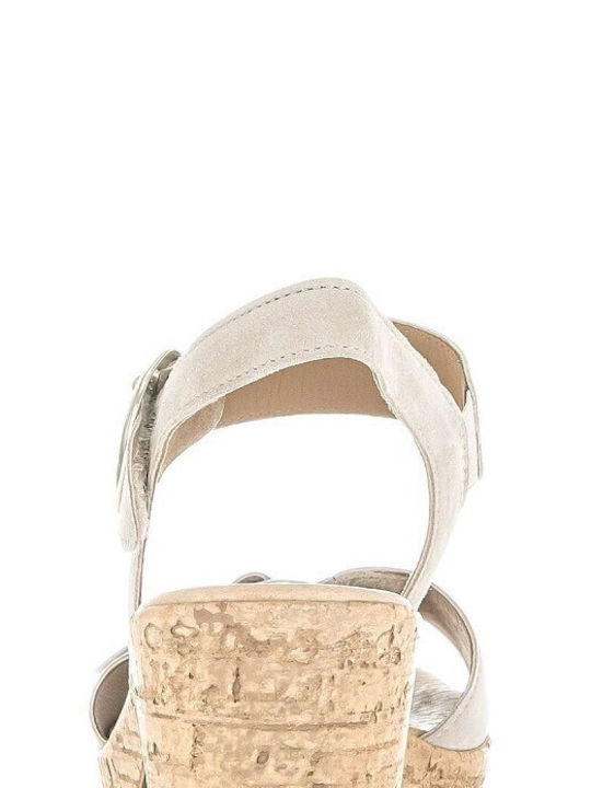 Gabor Wildleder Damen Sandalen in Beige Farbe