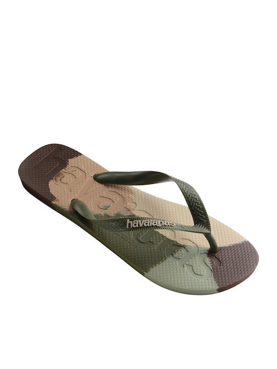 Top Logomania Colors Ii Slapi Bărbați Flip Flops Kaki
