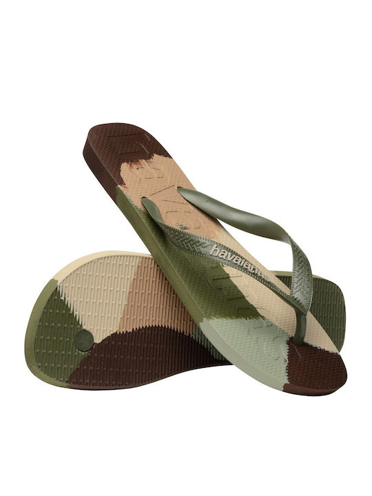 Top Logomania Colors Ii Slapi Bărbați Flip Flops Kaki