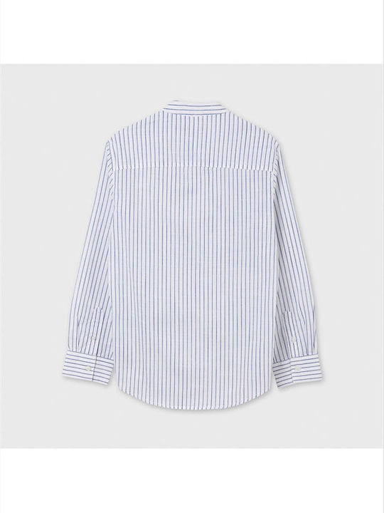 Mayoral Kids Striped Shirt Blue