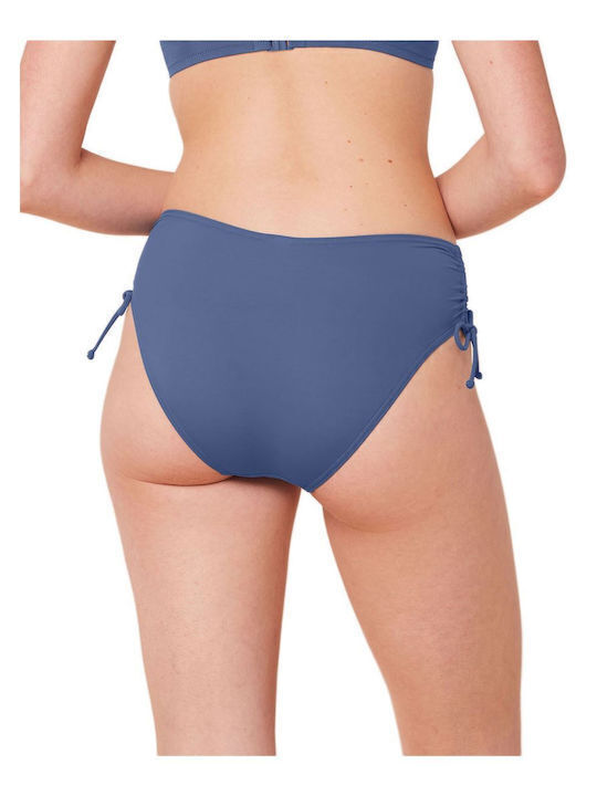 Summer Mix & Match Bikini Slip with Ties Blue