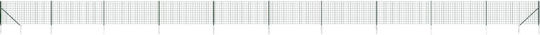 vidaXL Fencing Wire Fencing Galvanized with PVC Coating Set Green 1.1x25m