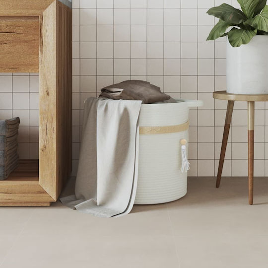 vidaXL Storage Basket Fabric White 38x38x36cm 1pcs