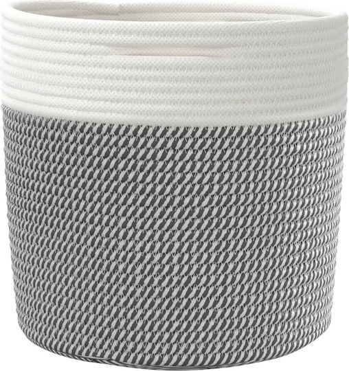 vidaXL Καλάθι Αποθήκευσης Υφασμάτινο Γκρι 28x28x28cm 2τμχ