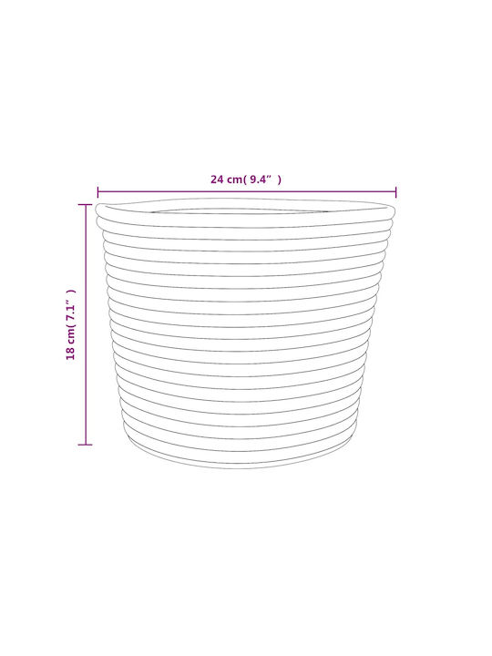 vidaXL Καλάθι Αποθήκευσης Υφασμάτινο Μπεζ 24x24x18cm 2τμχ