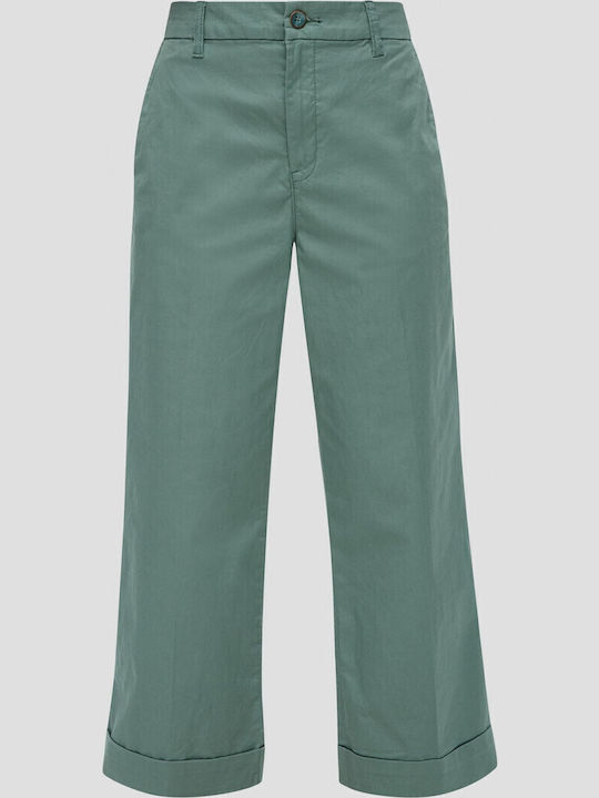 Red Label Women's Fabric Trousers Green