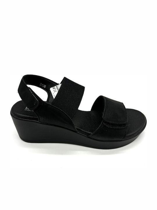 Anatomic Women's Ankle Strap Platforms Black