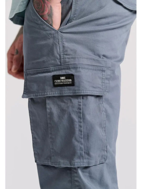 Trousers Cargo Elastic in Regular Fit Stormy Blue