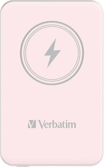 Verbatim Charge 'n' Go MagSafe Power Bank 5000mAh με Θύρα USB-C Power Delivery Ροζ