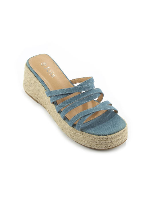 Fshoes Damenplattformen Blau