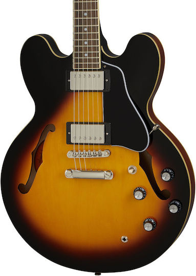 Epiphone ES-335 Electric Guitar with HH Pickup Configuration Vintage Sunburst