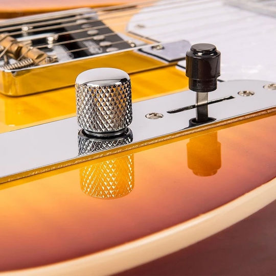 Vintage V72 ReIssued Ηλεκτρική Κιθάρα T Style με HS Διάταξη Μαγνητών Flame Tobacco Burst