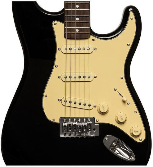 Stagg SES-30 Ηλεκτρική Κιθάρα ST Style με SSS Διάταξη Μαγνητών Black