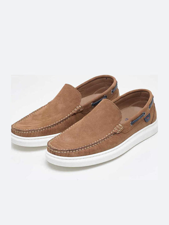 Δερμάτινα Ανδρικά Loafers σε Ταμπά Χρώμα