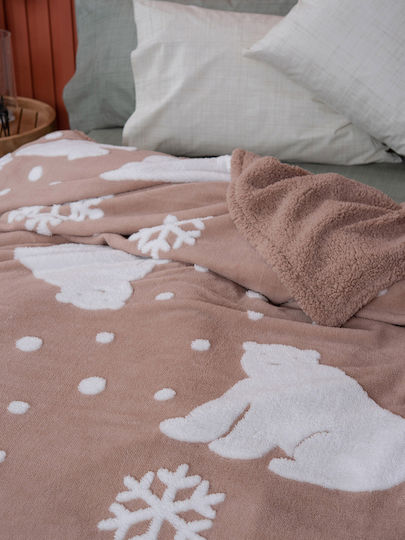 Palamaiki Polo Decke Fleece Einzeln 160x220cm Beige