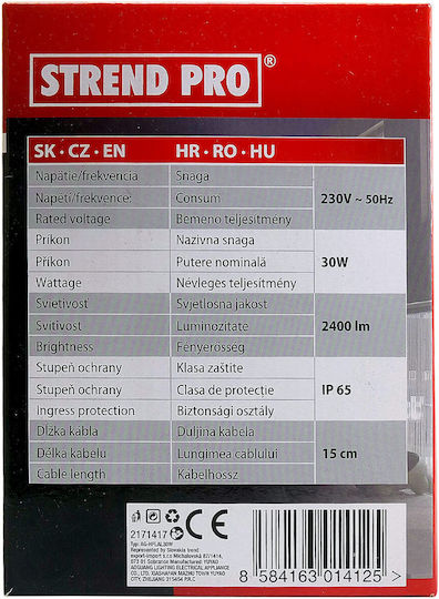 Strend Pro Στεγανός Προβολέας LED 30W IP65