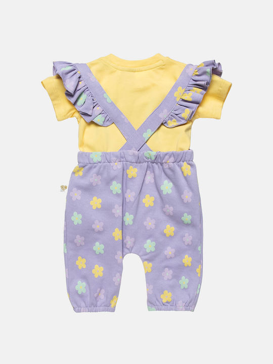 Alouette Set Baby Strampler mit Hose Flieder