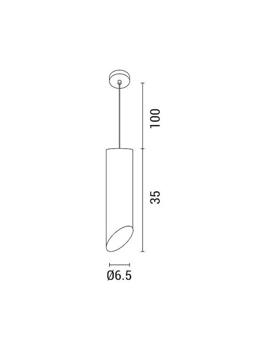 Eurolamp Hängelampe Schwarz mit Fassung GU10
