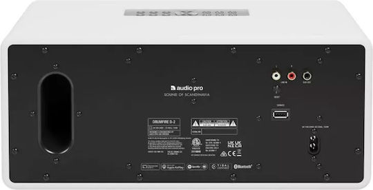 Audio Pro Pro D-2 Активен говорител 2 Брой шофьори с Wi-Fi и Bluetooth 100W (Брой) Бял