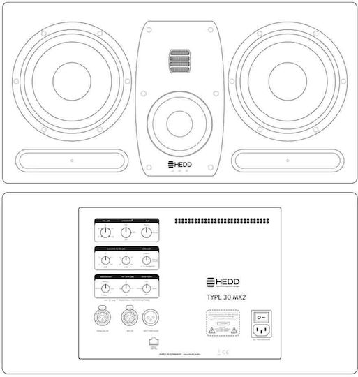 Hedd Type 30 MK2 Ηχείo Studio Monitor 7" 300W Брой Черен