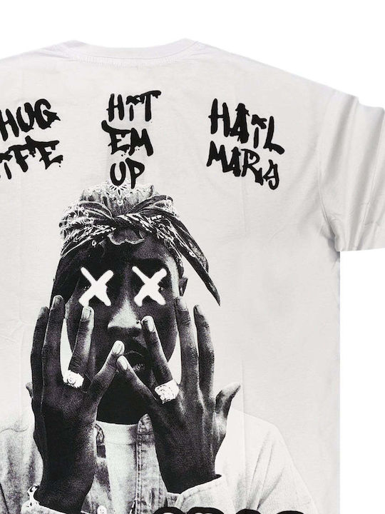 2pac T-shirt Weiß Baumwoll-