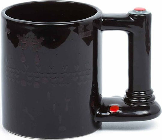 Thumbs Up Retro Arcade Mug Промяна на топлината Чаша Керамично Черен 600мл 1001675