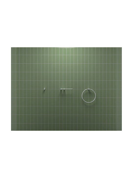 Verdi Omega Επιτοίχια Σπογγοθήκη Inox Ασημί