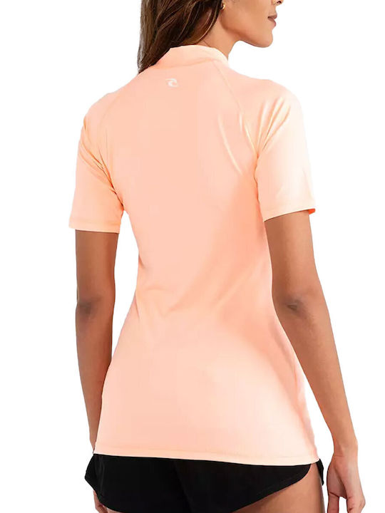 Rip Curl Surf Upf Women's Short Sleeve Sun Protection Shirt Orange