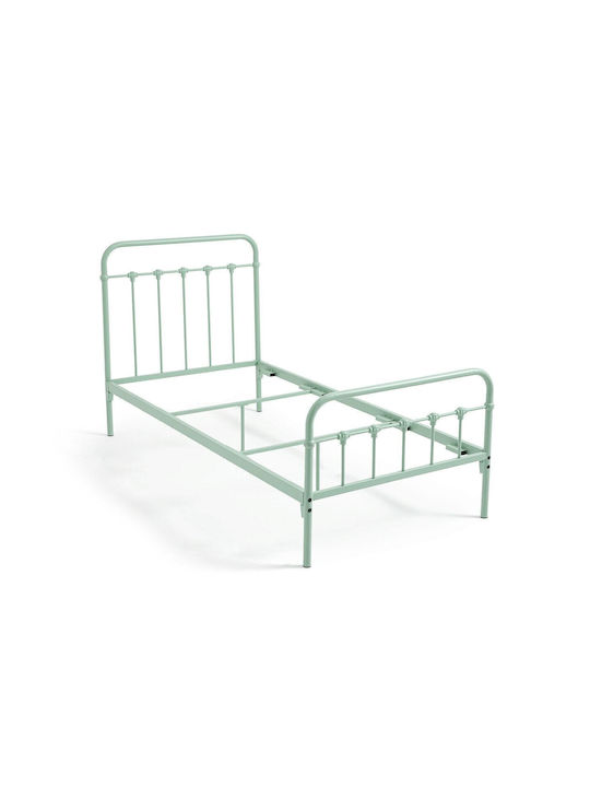 Kids Bed Single Green for Mattress 90x190cm