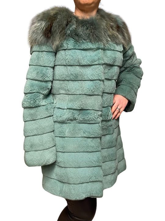 Scurtă Blană de damă Verde