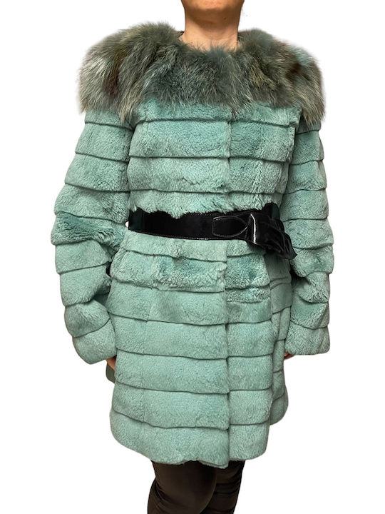 Scurtă Blană de damă Verde