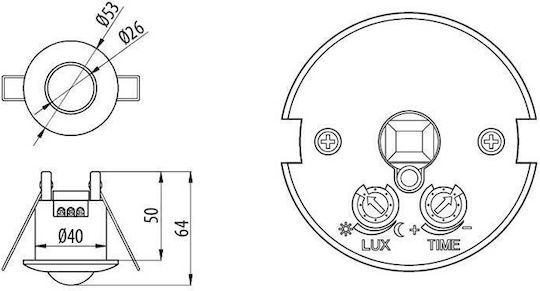 Gtv Wired Motion Sensor 360° Scope 6m