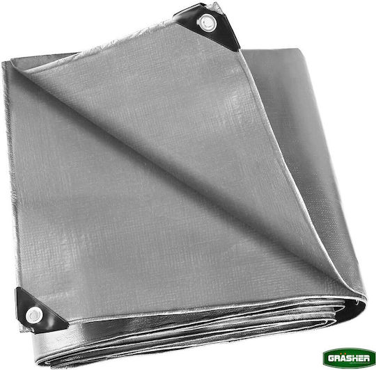 Grasher Αδιάβροχος Μουσαμάς 190gr/m² 5x3μ. Βαρέως Τύπου Γκρι