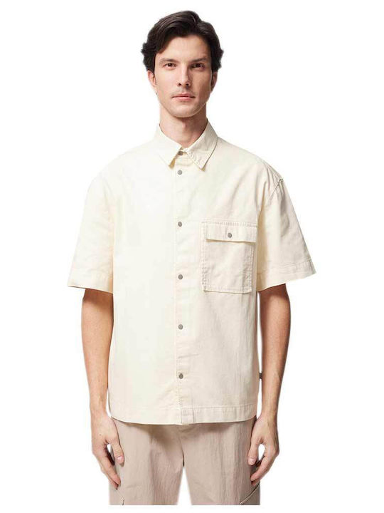 Kurzärmlig Jeans Hemd Ecru