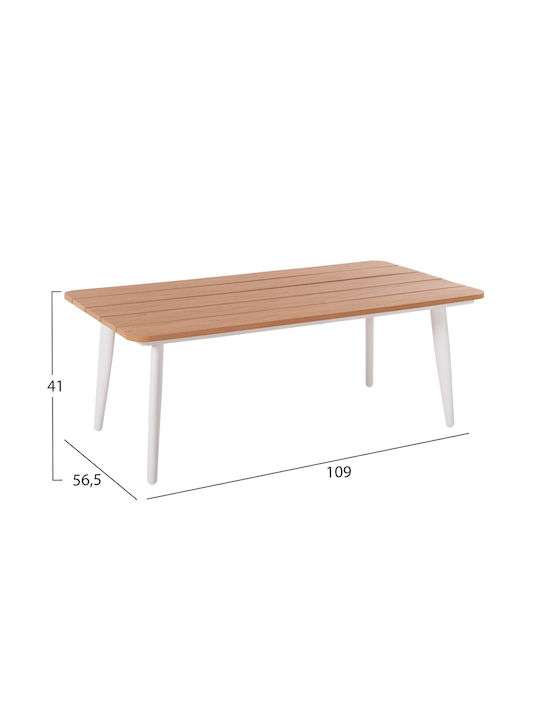 Set Cameră De Zi Pentru Exterior Drimm 4 Piese Albe Cu Perne