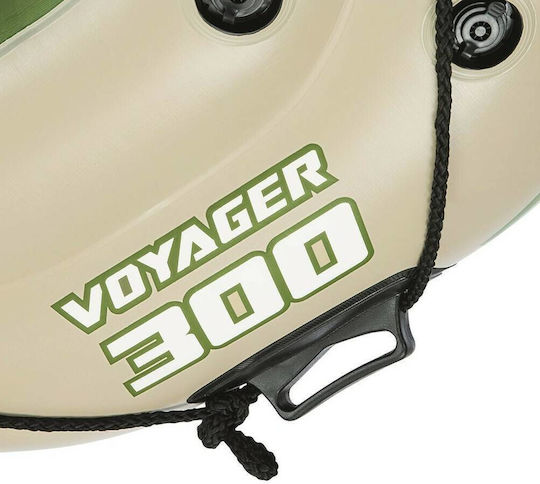 Bestway Voyager 300 Φουσκωτή Βάρκα 2 Ατόμων Καφέ με 2 Κουπιά 243x102εκ.