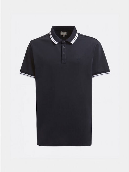 Guess Bluza pentru bărbați cu mâneci scurte Polo Albastru inteligent