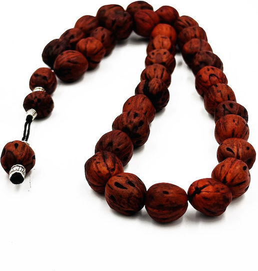 Scented Nutmeg Worry Beads with 33 Beads Red