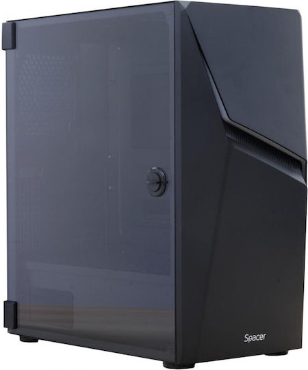 Spacer Thunder Gaming Middle Tower Cutie de calculator cu iluminare RGB Negru
