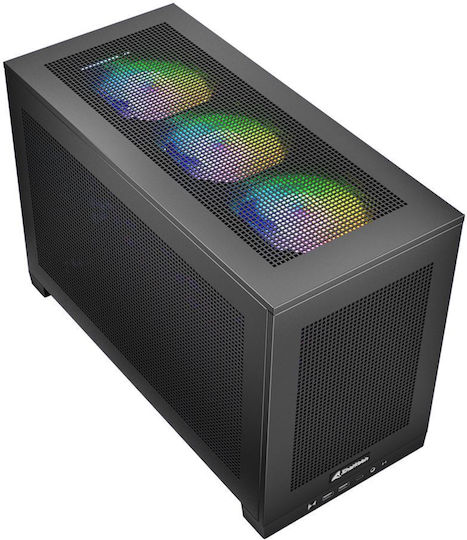 Sharkoon REBEL C20 Gaming Mini-Turm Computergehäuse mit RGB-Beleuchtung Schwarz