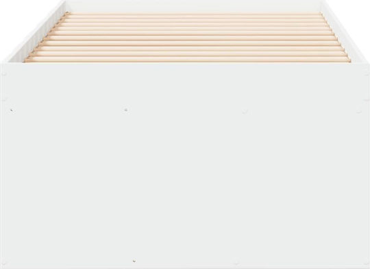 Sofa Bett Einzelbett Holz White mit Latten für Matratze 90x200cm