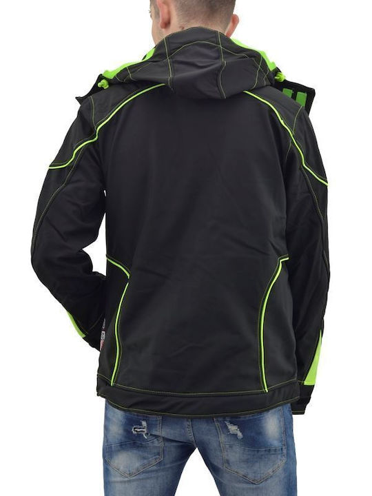 Cofra Tecka Μπουφάν Εργασίας Softshell με Κουκούλα Μαύρο