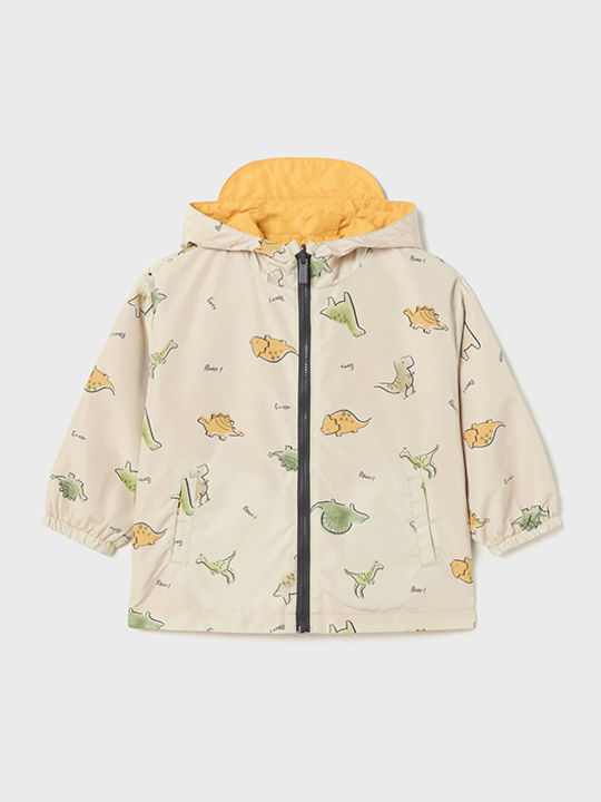 Kids' Casual Jacket Short Double Sided with Hood Mustard