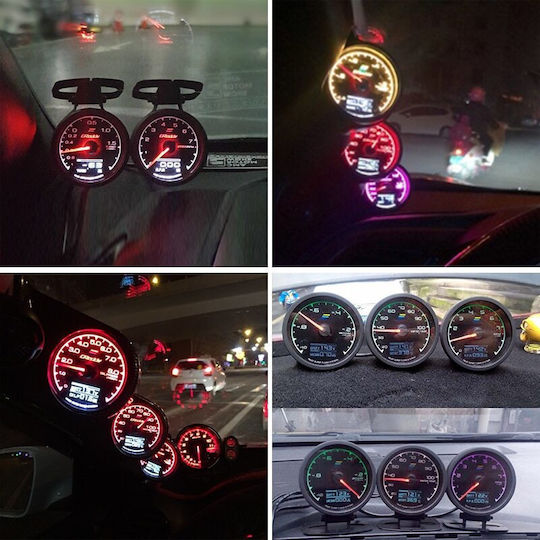 Car Dashboard Water Temperature and Voltmeter Digital Instrument 62mm