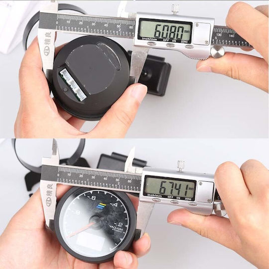 Car Dashboard Water Temperature and Voltmeter Digital Instrument 62mm