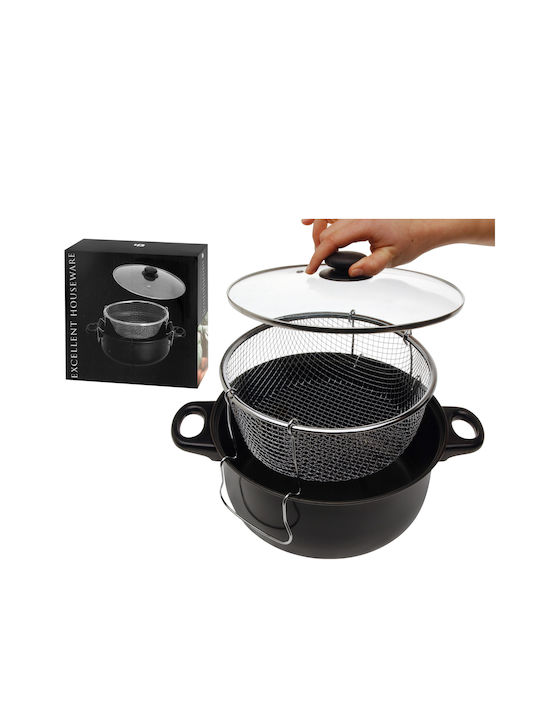 Excellent Houseware Κατσαρόλα Φριτέζα από Αλουμίνιο 3.5lt / 21cm