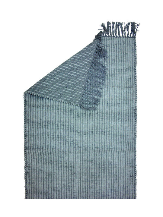 Klonaras Padova Rug Rectangular Summer Cotton with Fringes Blue